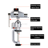 New 360 Degree Rotating Table Vise Multifunctional Aluminium Alloy Swivel Bench Vise Clamp Electric Drill Stand Rotating Tools