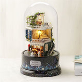 Dollhouse Miniature DIY Doll House With Furnitures Wooden House Toys For Children Birthday Gift with Dust Cover Rotate Music 29