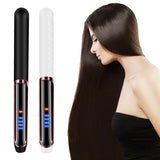 2 In 1 Curling Hair Iron Straightening Rotating Ceramic Electric Waver Silky Salon Smooth Professional Straightener Women Culer