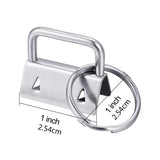 1 Inch Key Fob Hardware Tail Clips Set of 100 with Ring Metal Iron Clip Weaving Belt Accessory for DIY Belts Bag Suitcase Suppli