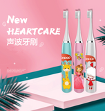 Dropshiping W9 Kids Electric Toothbrush Cartoon Pattern Double-sided Waterproof Tooth Brush Oral Cleaning for Kids Free shipping