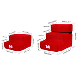 Dog Stairs Dog Ladder Pet 3 Steps Dog Stairs for Small Cat Pet Ramp Ladder Anti-slip Removable Dogs Soft Bed Pet Cages Kennels