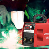 Welding Machine Dual Voltage Digital IGBT LCD Hot Start with Electrode Holder Work Clamp for Stainless Steel Metal Material