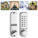 Mechanical Digital Lock Combination Code Manual Door Keyless Zinc Alloy Push Button for Home Office