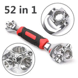 Universal Grip Wrench Sleeve Tube Wrench Spanner Set 8 in 1 Multi-Functional German Fast Hex 52 in 1 Ratchet Car Repair Tools