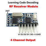 RF module 433 Mhz Wireless Receiver Module RX480E Transmitter Receiver Learning Code 1527 4Ch Antenna For Arduino uno DIY kit