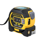 3in1 Laser Rangefinder 5m Tape Measure Ruler LCD Display with Backlight Distance Meter Building Device Area Volumes Surveying