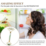 3Pcs/Set Jade Roller Massager Gua Sha Jade Stone Face Massager Lift Anti Wrinkle Facial Beauty Skin Care Tools