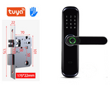 TUYA smart TT lock with one grip to open the door fingerprint password swipe card bluetooth wooden door electronic integrated