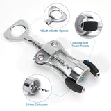 Portable Stainless Steel Air Pump Wine Bottle Opener Safe Pin Cork Remover Air Pressure Corkscrew Kitchen Tools Bar Accessories
