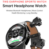 JM08 Smart Watch Earphone Men TWS 2 in 1 Bluetooth Call Headset Wireless Music Play Earbuds Sport Fitness Smartwatch