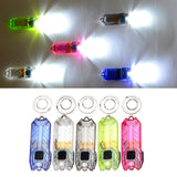1pcs 45LM 2 Modes LED Light Keychain Portable Mini Flashlight Rechargeable USB Torch LED Light Key Chain Camping Outdoor Tools