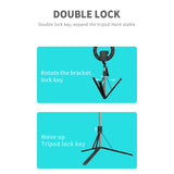 Wireless Bluetooth Selfie Stick Mobile Phone Bracket Foldable Mini Tripod With Fill Light For IOS Android