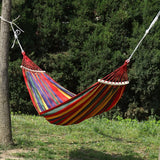 1PC Portable hammock outdoor hammock garden Sports Home Travel Camping swing canvas stripe hammock thickened anti rollover chair