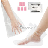 Segbeauty 200 Counts Disposable Plastic Hand Foot Covers Larger Thicker Bath Mitts Cover Paraffin Bath Wax SPA Therapy Booties