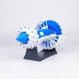 3D Printed Jet Engine Model Aircraft Supercharged Engine w/ Sawtooth Nozzle 3D Printer