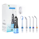 AG portable 5 Modes Oral Irrigator usb rechargeable water flosser Dental Water Jet 300ML IPX7 Waterproof Teeth Cleaner+5 Jet