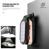 Strong Magnetic Work Light USB Rechargeable LED COB Portable Flashlight Adjustable Waterproof Camping with Power Display
