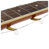 2Pcs Metal String Spreaders Guitar Luthier Tool for Cleaning Fretboard Yellow with Guitar Bridge Saddle Nut Files Set