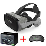 2019 Google Cardboard VR shinecon 9.0 Pro Version VR Virtual Reality 3D Glasses +Smart Bluetooth Wireless Remote Control Gamepad