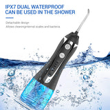 AG portable 5 Modes Oral Irrigator usb rechargeable water flosser Dental Water Jet 300ML IPX7 Waterproof Teeth Cleaner+5 Jet