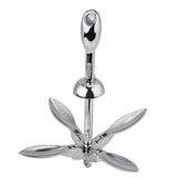 1.5KG Stainless Steel Boat Folding Grapnel Anchor Docking Hardware for Marine Yacht Folding Anchor Folding Anchor Folding