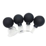 4 Pcs New Body Massage Cup Glass Cupping Device Silica Gel PVC Domestic Use Suction Ball Cupping Meridian Device