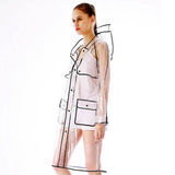 2020 New Fashion Women's Transparent Thicken  Plastic Raincoat Travel Waterproof Rainwear Adult Poncho Outdoor Rain Coat