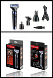 4 In 1 Men's Nose Hair Trimmer  USB Rechargeable Beard Hair Trimmer Eyebrow Hair Trimmer Sideburn Trimmer Electric Shaver Beard