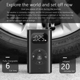 Portable Air Compressor Inflators 150Psi Air Pump LED Light for Car Tires Bicycle Rechargeable Power Bank LED Light