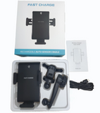 15W QI Wireless Charger Car Mobile Holder for Samsung galaxy z flip3 Dual Coil Auto Clamping Car Mount Fast Charger for iPhone