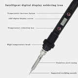 Thermostat intelligent LCD display electric soldering iron 60W  repair soldering iron tip multimeter Welding gun set