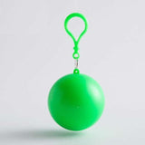 Portable Raincoat Ball Women Men Outdoor Rainwear Waterproof Disposable Camping Hooded Ponchos Plastic Keyring Ball Rain Cover
