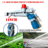 1 inch Impact Sprinkler 360 ° Adjustable Irrigation Spray Zinc alloy Tool agriculture, lawns, irrigation, and green belts