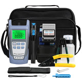 14pcs/set Fiber Optic FTTH Tool Kit with FC-6C Fiber Cleaver Optical Power Meter 5MW Visual Fault Locator Wire stripper