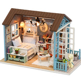 CUTEBEE DIY Doll House Wooden Doll Houses Miniature dollhouse Furniture Kit Toys for children Christmas Gift TD28