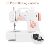 INNE Electric Sewing Machine Mini Small Portable Multifunctional Household Pedal Handmade Repair With Night Light For Beginners