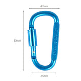 9 Pack Aluminum Alloy D-ring Locking Carabiner Clip Hanging Buckle Keychain for Outdoor Camping Hiking