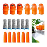 Gardening Thumb Knife Set, 18 Piece Silicone Finger Knife Cutter Garden Harvest Tool For Picking Vegetables Fruits