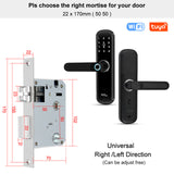 YiToo S3 WIFI Fingerprint Lock Waterproof Biometric Smart Door Lock With Tuya APP Remotely / Rfid Card / Password /Key Unlock