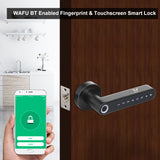 WAFU WF-016 Fingerprint Electronic Door Lock Smart Bluetooth Password Handle Lock APP Unlock Keyless Entry Support iOS/Android