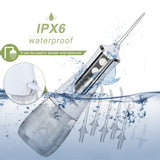 Electric Oral Irrigator Dental Water Flosser Portable 3 Modes 350ml Water Tank Waterproof USB Rechargeable Dental Teeth Cleaner