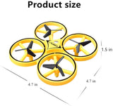 2021 RC Mini Quadcopter Induction Drone Smart Watch Remote Sensing Gesture Aircraft UFO Hand Control Drone Altitude Hold Kids