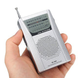 BC-R60 Pocket Radio Telescopic Outdoor Mini AM/FM Dual Band Radio World Receiver 88-108MHz Speaker 3.5mm Earphone Jack