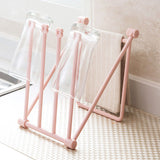 Drainer Storage Racks Foldable Vertical Rags Kitchen Towels Hanger Free Punch Table Storage Rack Cup Holder Kitchen Gadget Set