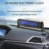 Car Clocks and Temperature with Fahrenheit LCD Backlight , Vehicle Lcd Clock