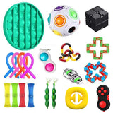 Fidget Sensory Toy Stress Anxiety Relief Autism Toys Set Push Kit Bubble Fidget Sensory Toys for Kids Adults Decompression Gift