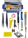 USB soldering iron kit portable 5V 8W YUSB mini welder set with plastic case including tweezers desoldering pump solder wire