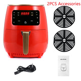 Air Fryer 4.5L 1400W Electric Air fryer Oven 360°Baking LED Touchscreen Deep Fryer without Oil Multifunction Airfryer 110V/220V