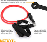 Resistance Bands Set Workout Exercise Bands with Door Anchor, Handles and Leg Ankle Straps for Men Women Home Fitness